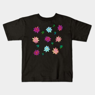 Cute Flowers + Leaves sticker packs Kids T-Shirt